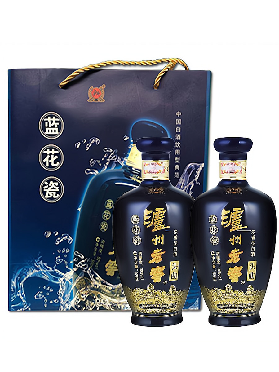泸州老窖股份蓝花瓷头曲38度52度浓香香型白酒白酒