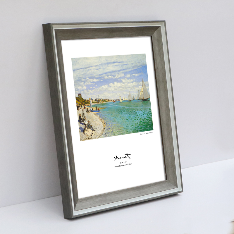 简约装裱20寸拼图海报挂墙相框树脂彩绘素描相框