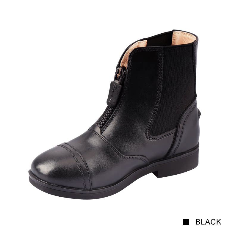 cavassion儿童马术马靴障碍马靴男女儿童真皮马靴骑士装备8106027