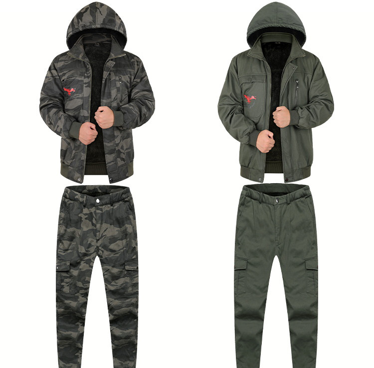 > 军旅工装店 > 冬季工作服套装男加绒加厚防寒保暖电焊汽修宽松耐磨