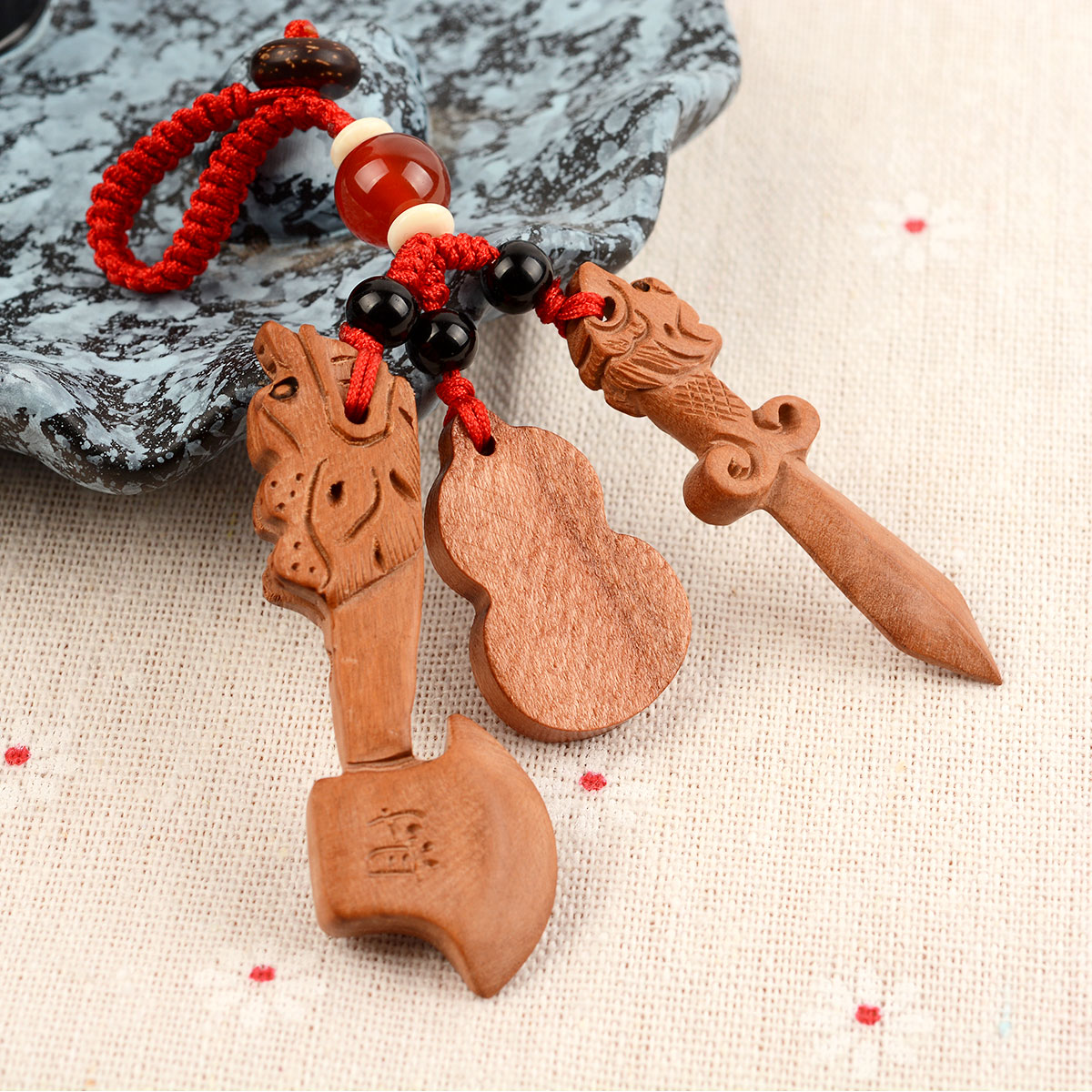 桃木木剑风水阁肥城东南枝斧子钥匙扣吊坠小桃项坠钥匙扣