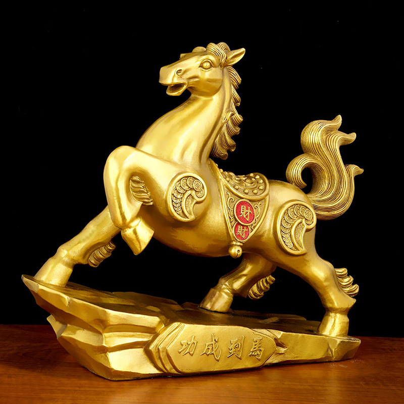 摆件风水阁铜马招财进宝宝马全铜办公室家居马到成功摆件