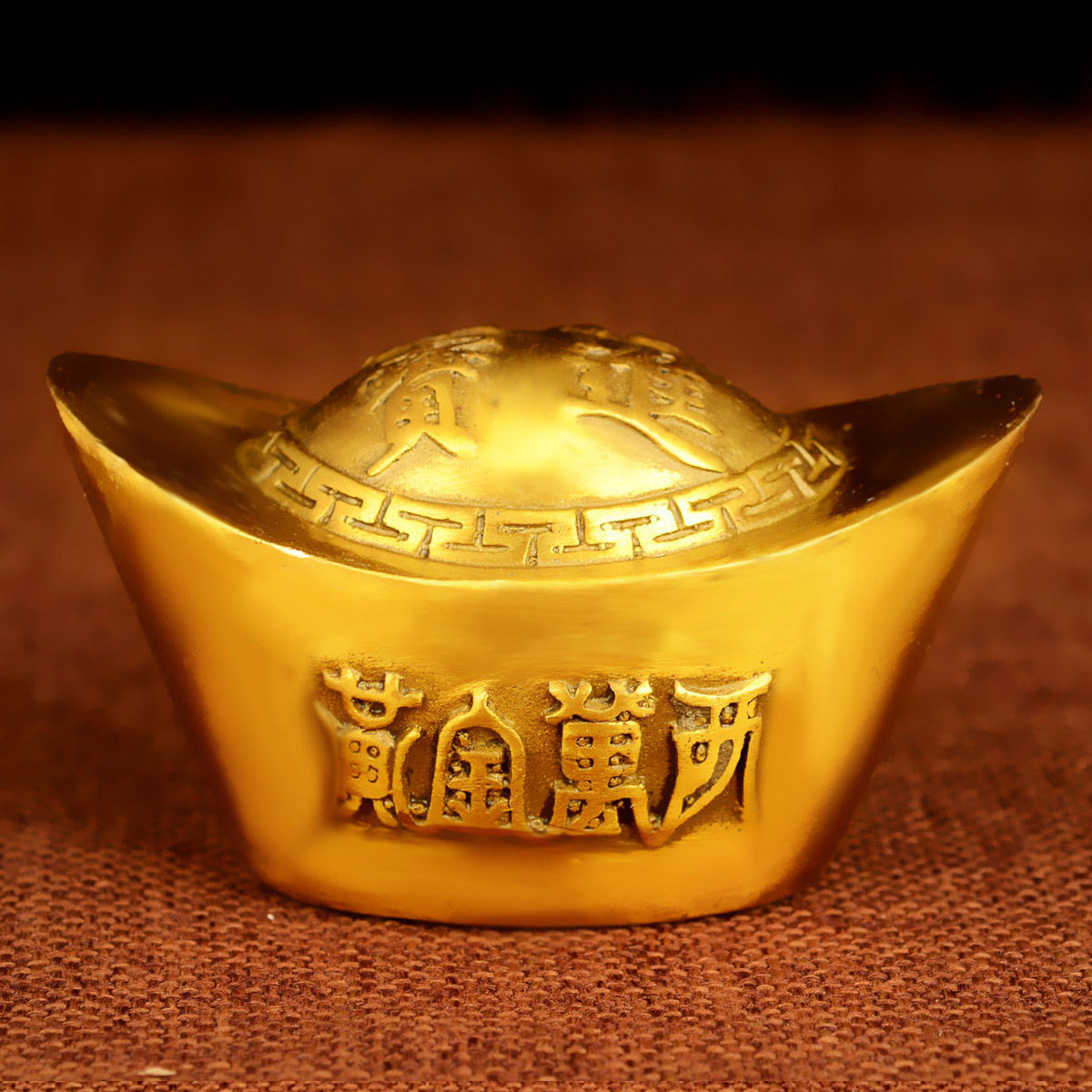 元宝风水阁铜金纯铜实心招财摆件家用供奉转运摆件