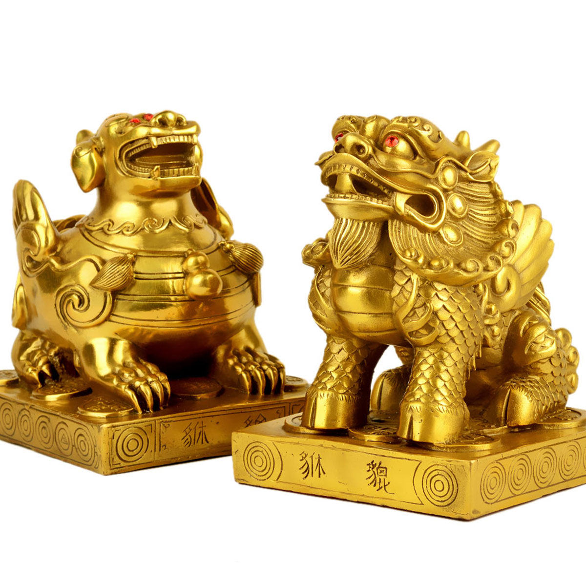 风水阁开光貔貅摆件纯铜招财镇宅一对聚财客厅家居装饰店铺皮丘小