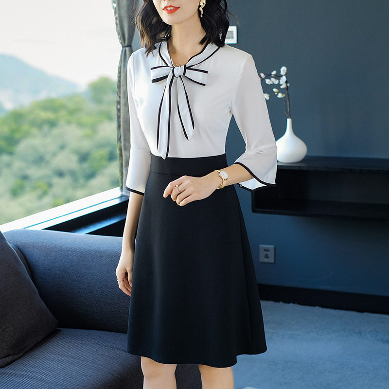 教师面试服装职业裙装ol气质春夏新款正式连衣裙