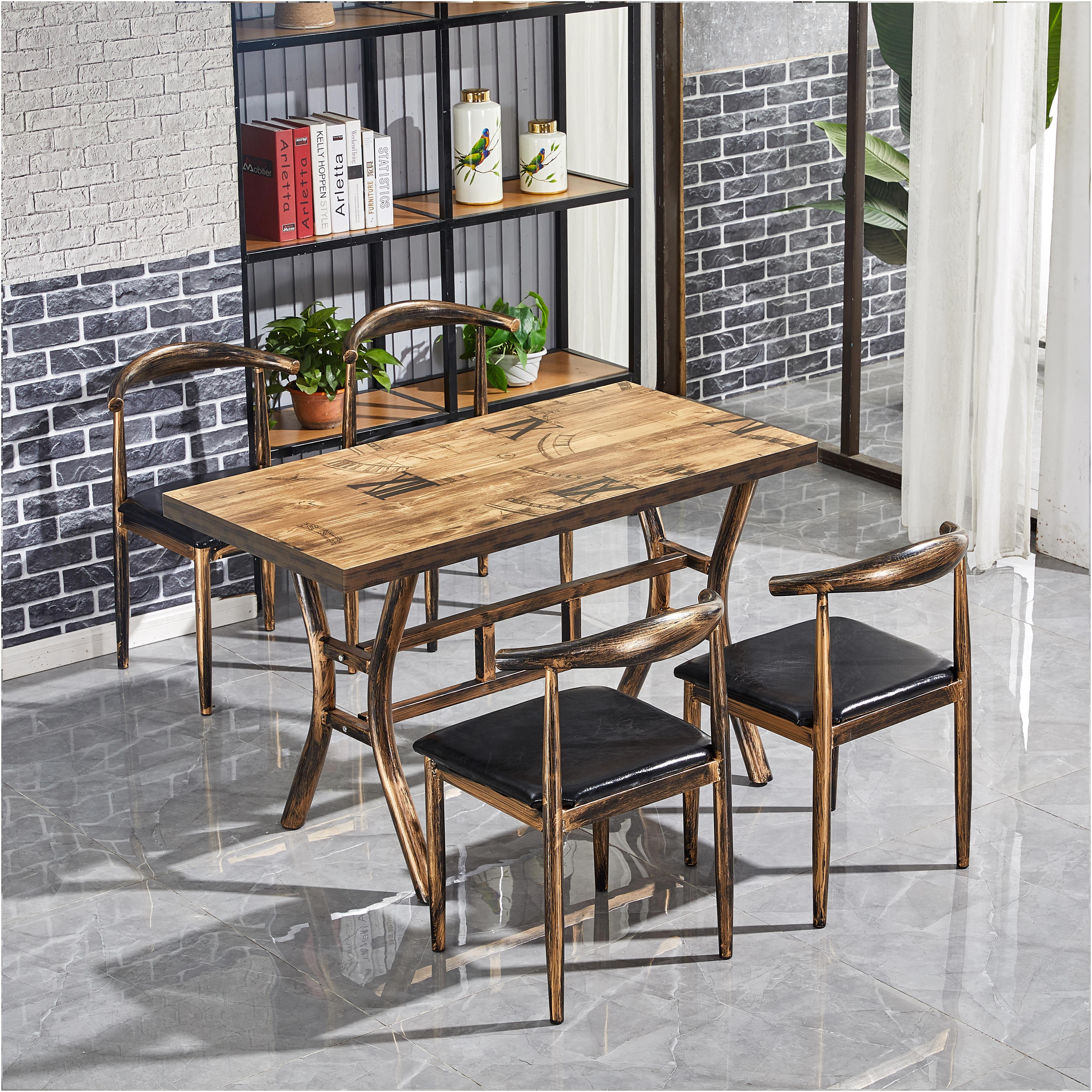 桌椅铁艺复古工业风餐主题餐厅酒吧火锅店烧烤饭店餐台椅