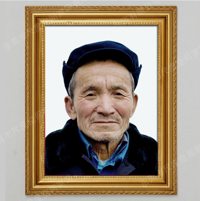 冲洗a4摆台老人遗像实木相框7寸812寸大画框挂墙定制订做任意尺寸-mc
