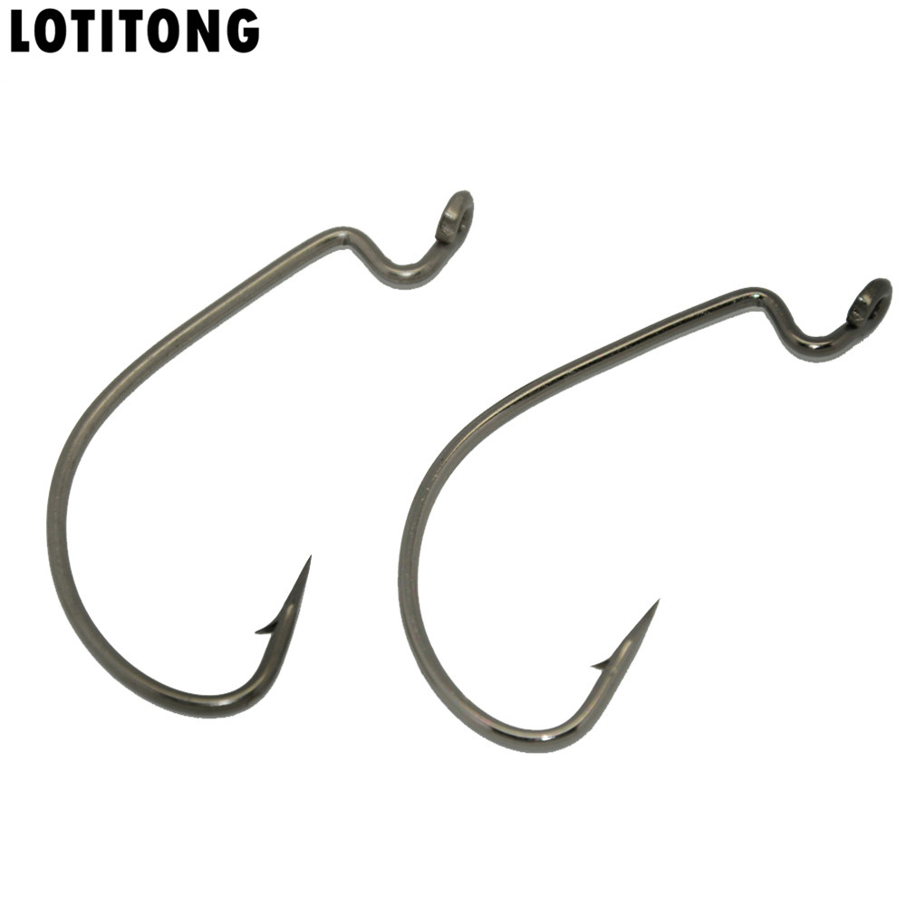 进口高碳钢曲柄钩软饵软虫钩德州钓组防挂路亚鱼钩