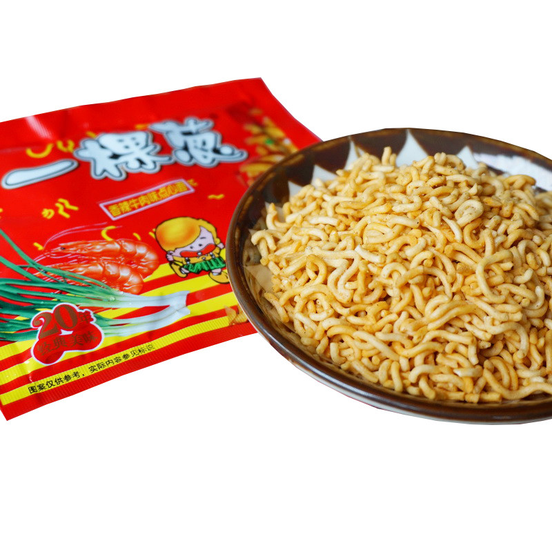 一棵葱点心面干脆童年零食一颗方便面碎碎口味膨化食品