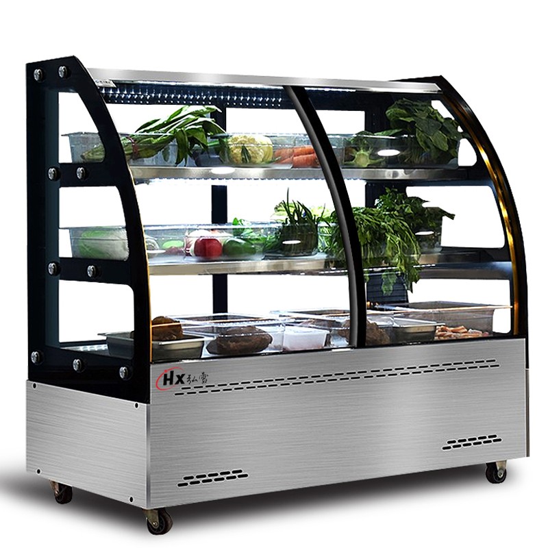 弘雪凉菜展示柜铜管不锈钢冷藏保鲜熟食卤菜串串展示柜