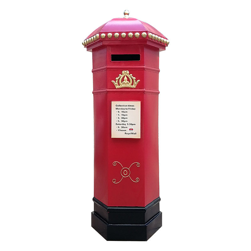 定做铁艺英伦大号红色邮筒模型信箱邮箱复古邮筒
