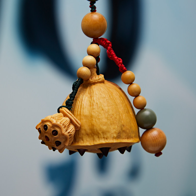 木雕黄杨木雕工工艺品莲蓬莲子吊坠挂件莲花手把木雕