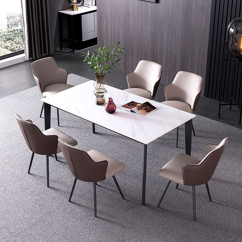 欧派家具维纳斯意式岩板餐桌家用小户户型现代简约实木餐桌