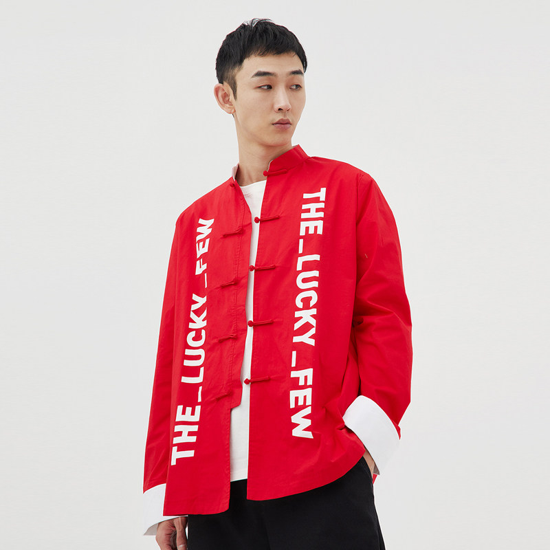 后序唐装男潮牌复古青年原创中国风民族风中式长袖盘扣国潮外套男