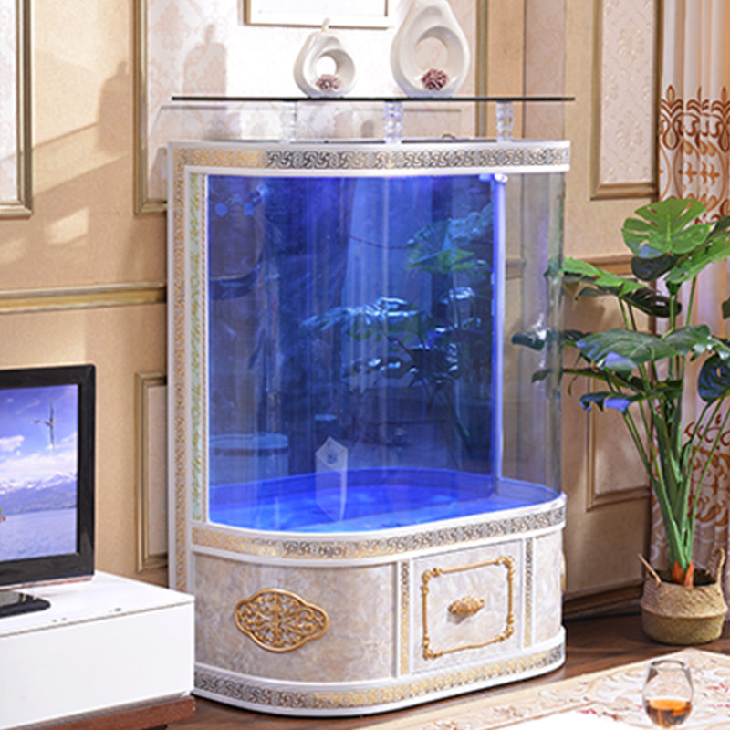 鱼缸落地水族箱金鱼缸玻璃中大型客厅家用龙鱼缸智能鱼缸