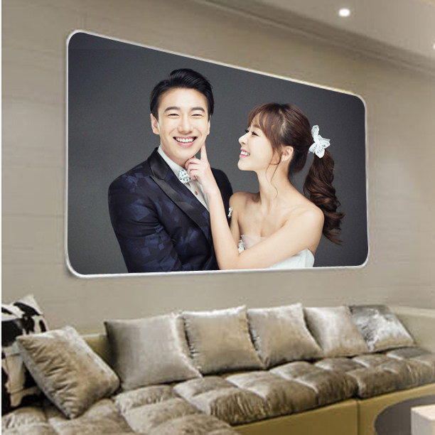 36寸韩式水晶相框挂墙婚纱照全家福定制结婚照片20洗相片带装框24