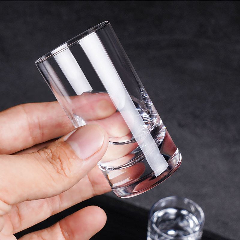 酒杯家用玻璃子弹shot直身小烈无暇水晶一两酒杯