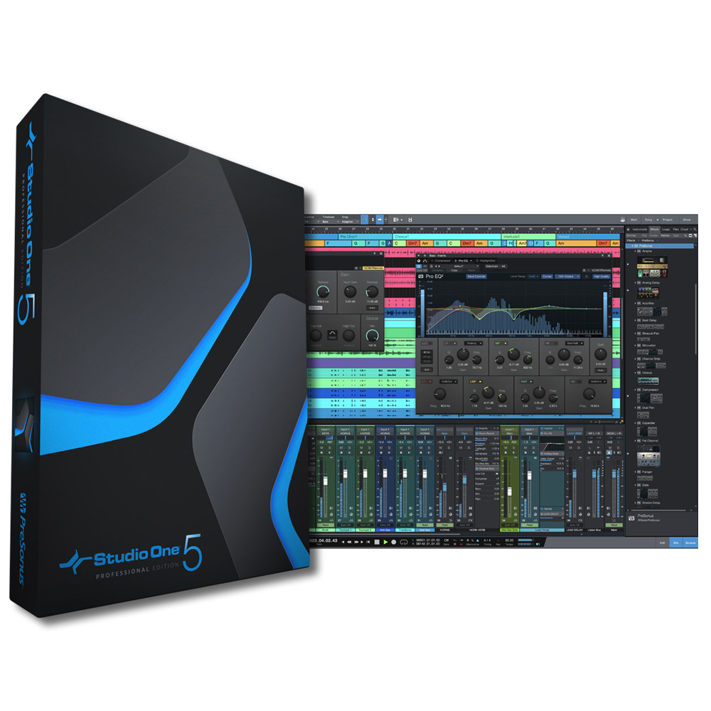 studioone5正版授权激活混音录音编曲音乐制作软件普瑞声纳机架