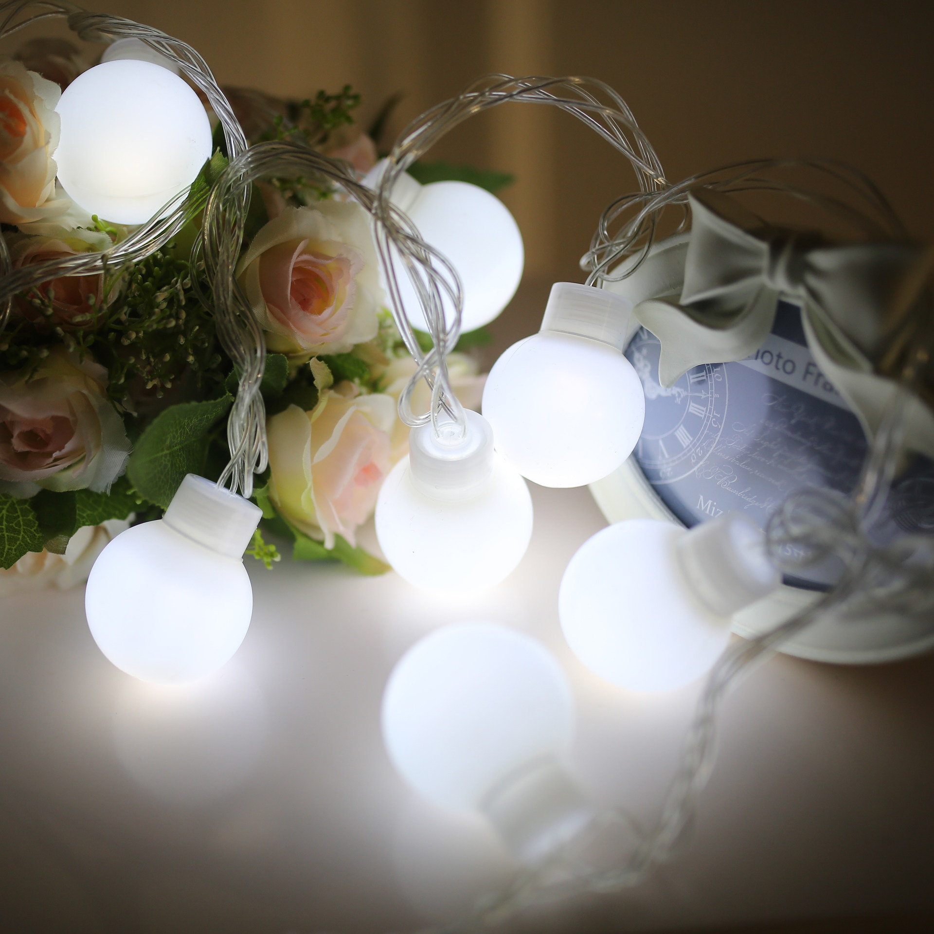 led厘米大圆圆球串灯装饰灯超高高亮彩灯宿舍装饰灯