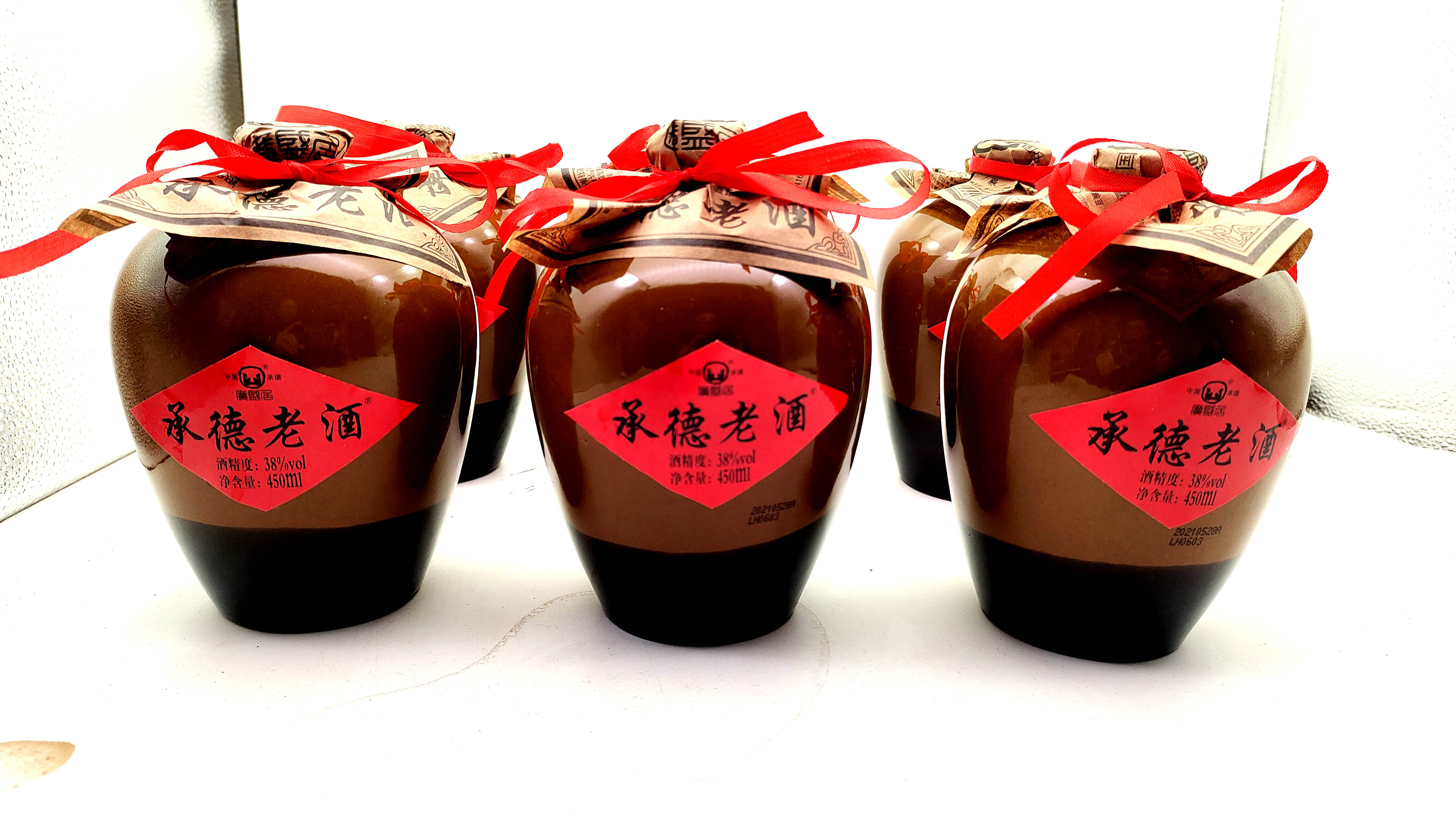 纯粮承德老酒浓香型38度 450ml 广盛居坛装 特价 中度白酒整箱价 - 痕