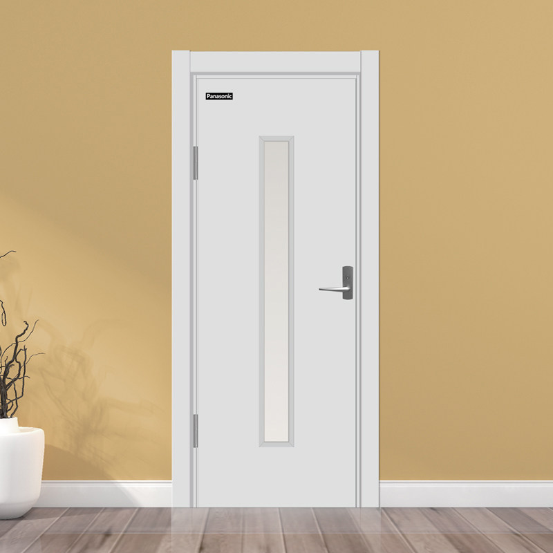 panasonic松下建新白色简约免漆实木复合pet贴膜卧室门
