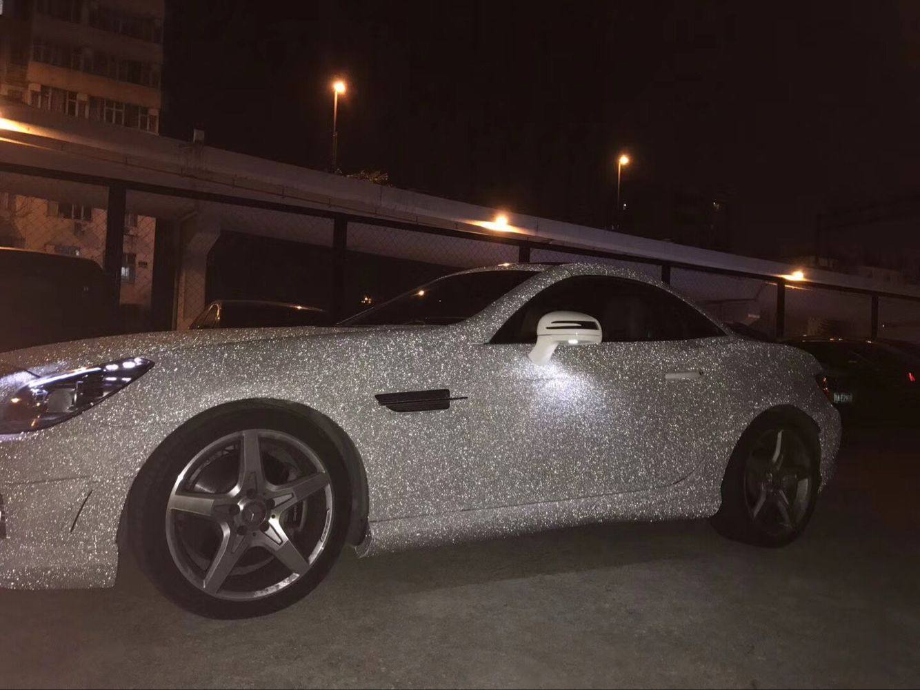 汽车奔驰宝马捷豹车身闪钻贴钻全车钻石贴水汽车装饰贴