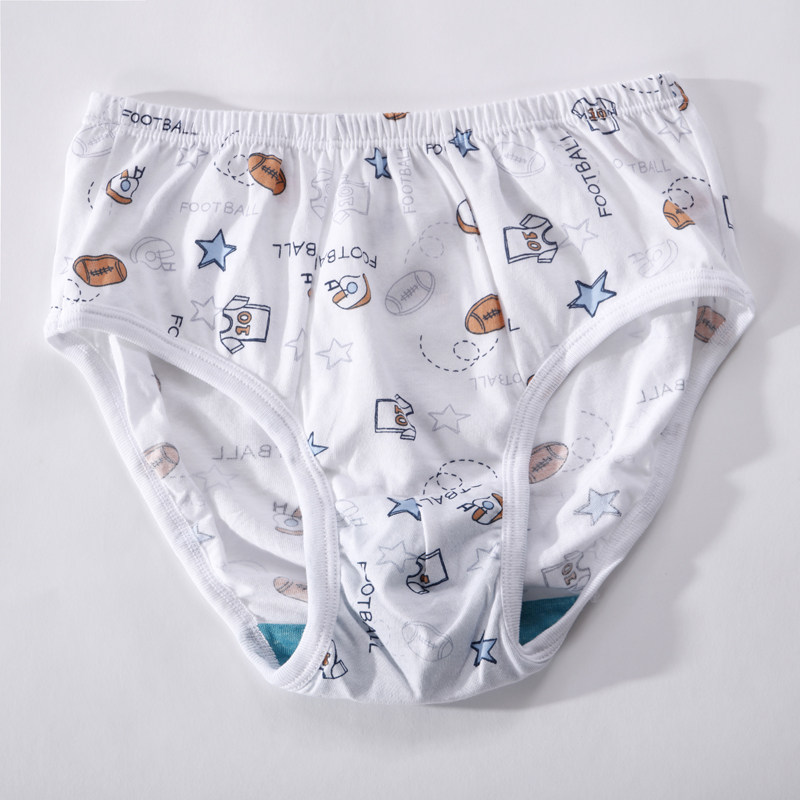 4条装ab内裤儿童男童中大少年学生纯棉印花内裤