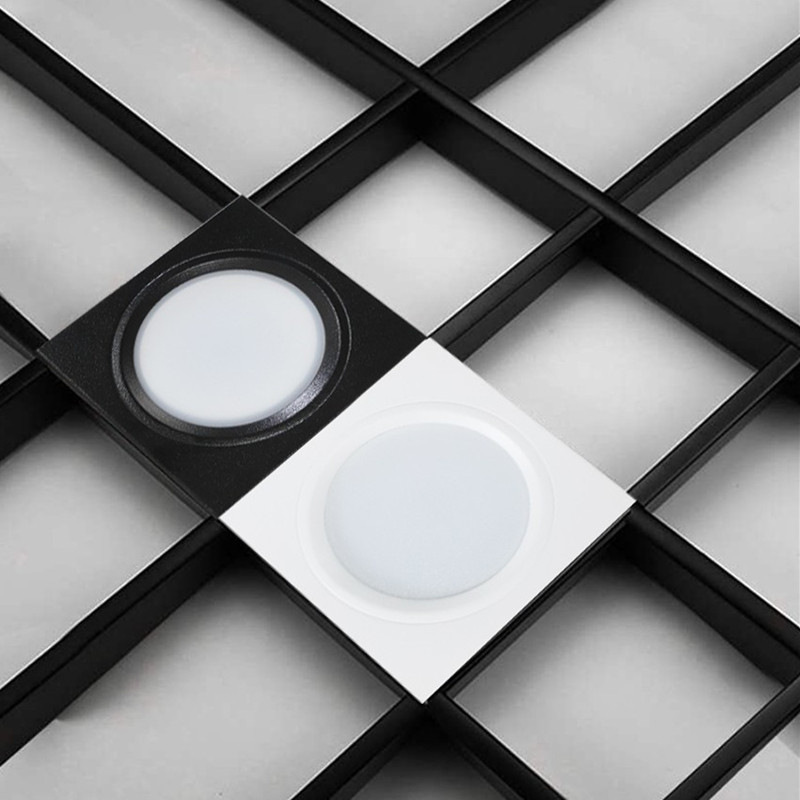 格栅灯15x15吊顶嵌入式10x10x20方形led双头筒灯网格平板灯