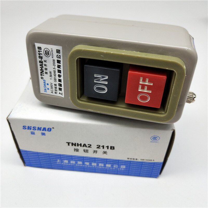 开关森奥bs211b三相电机启动按钮动力押压15kw按钮