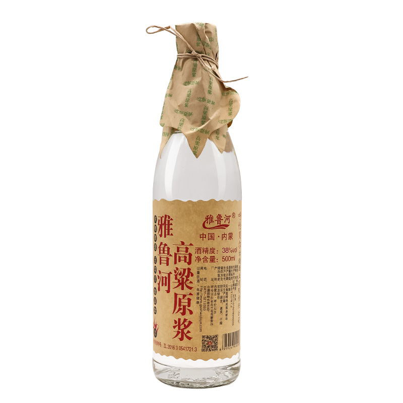 雅鲁河38度高粱原浆500ml6瓶白酒整箱内蒙古呼伦贝尔
