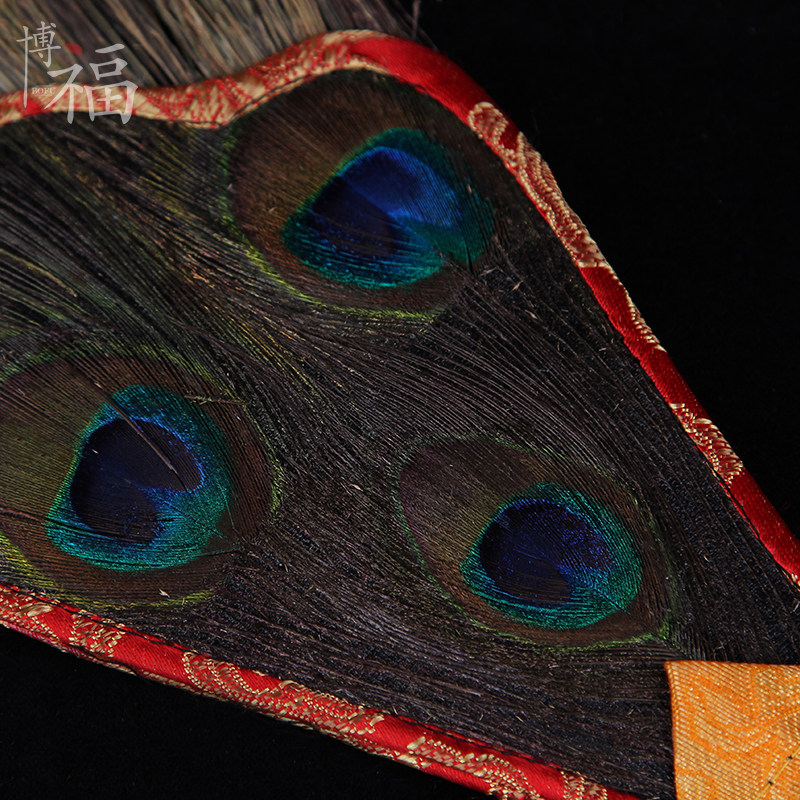 三眼羽翎贲巴壶孔雀吉祥草孔雀扇中号密宗法器灌顶壶藏族贲巴壶