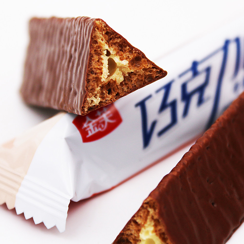 巧克力夹心金芙牛奶长条可可能量休闲燕麦巧克力饼干