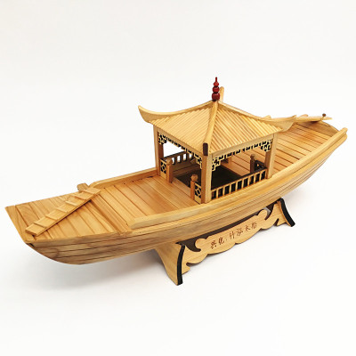 漕运官船粮船木船模型朋友长辈工艺品手工实木工艺船