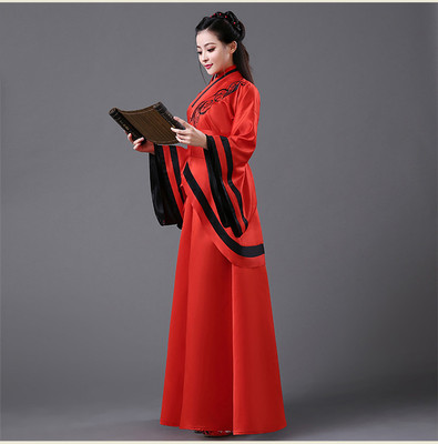 成人古装汉服双绕曲唐装表演国学礼汉服女古代演出服大臣民族服装