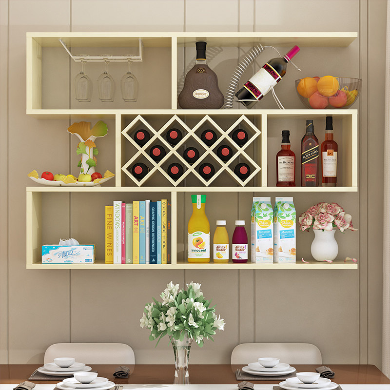 创意酒柜吊柜壁挂墙壁红酒置物架简约壁柜储物柜搁板