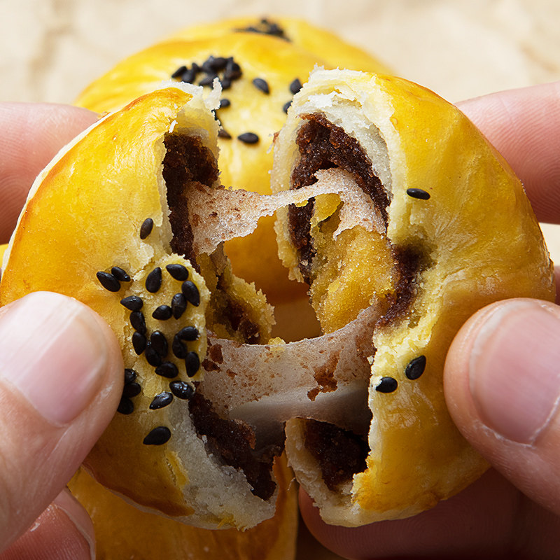 正宗广式蛋黄酥雪媚娘麻薯咸蛋黄红豆沙老婆饼糕点零食早餐酥饼