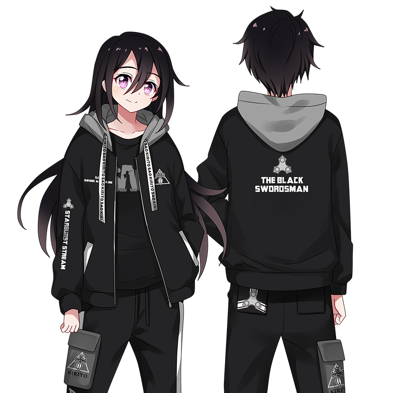 杰克前沿刀剑神域印象动漫连帽卫衣外套二次元动漫t恤