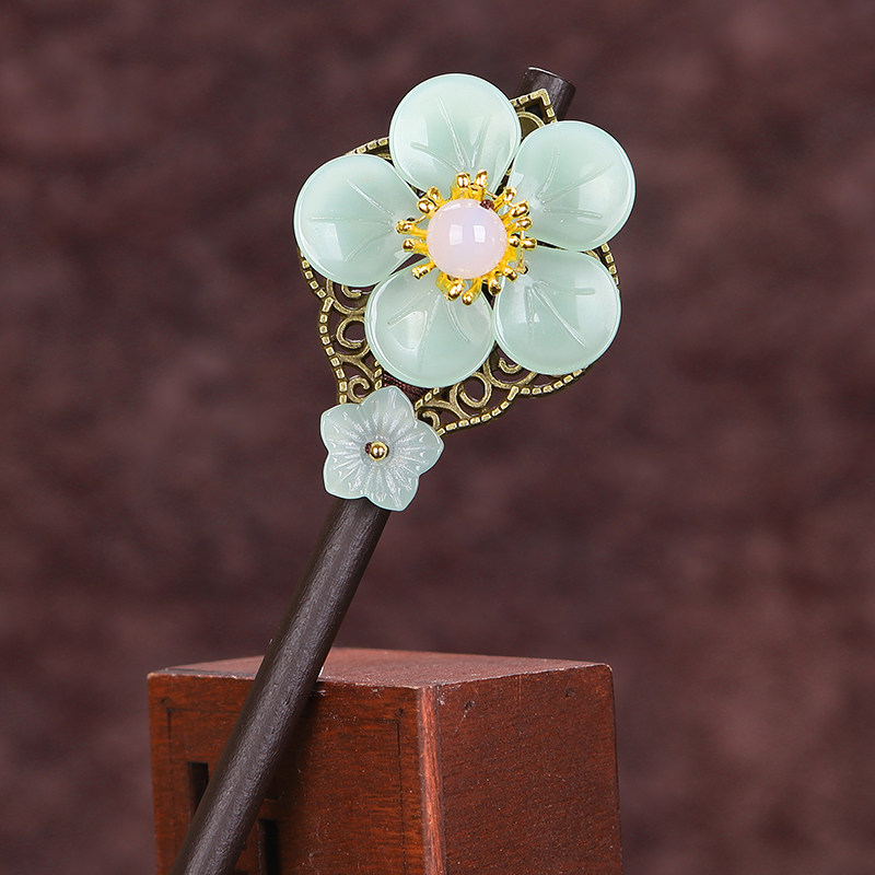 古装发簪古风黑木发钗汉服盘发百搭古代头饰发饰