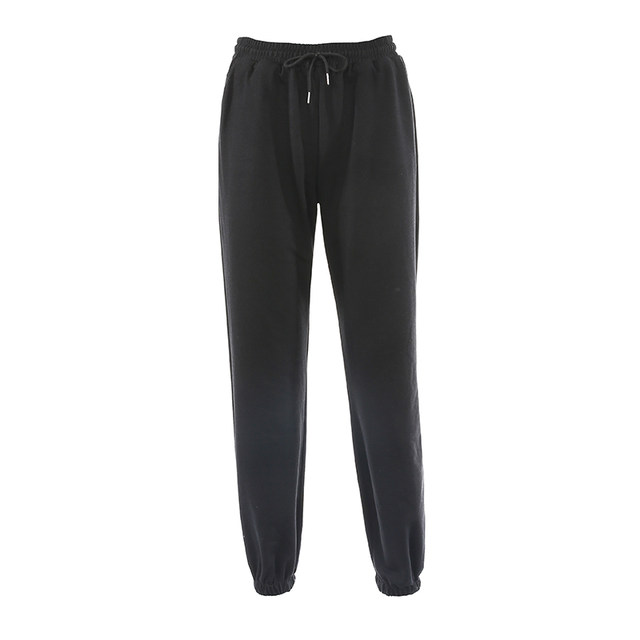 H home HyunA same paragraph and feet Wei solid wild female underwear ins hip-hop sports casual pants loose drawstring waist H home HyunA same paragraph and feet Wei solid wild female underwear ins hip-hop sports casual pants loose drawstring waist