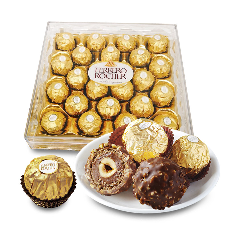 费列罗榛果威化巧克力24粒礼盒盒装喜糖夹心夹心糖果仁巧克力