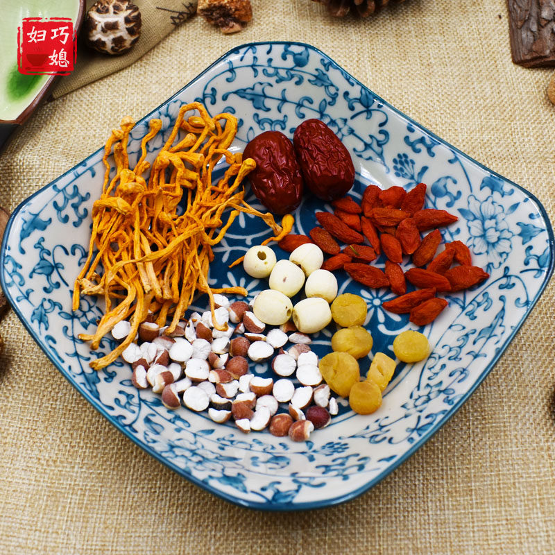 虫草花干贝汤美味煲汤材料包炖汤食材滋补养生汤料广东药膳汤料包