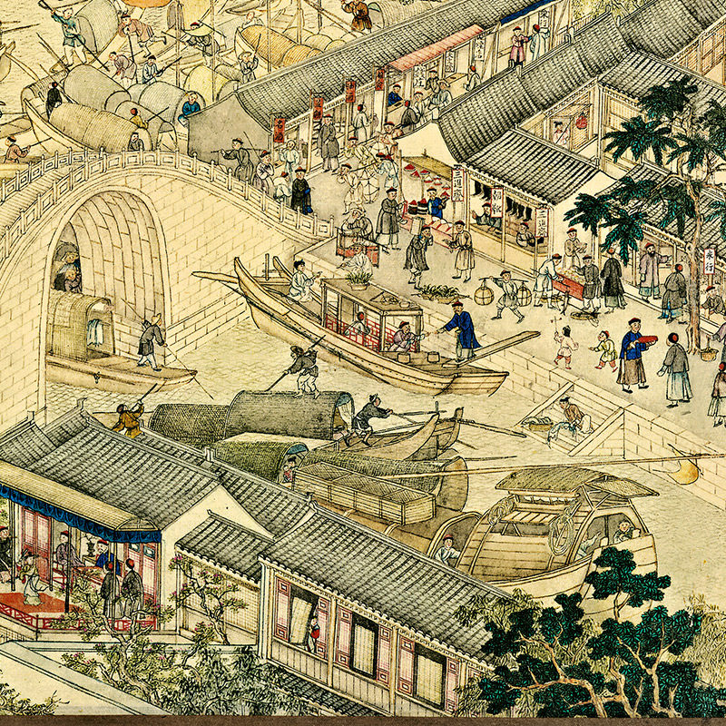 徐扬姑苏繁华华图长卷原版高清艺术微喷复制国画