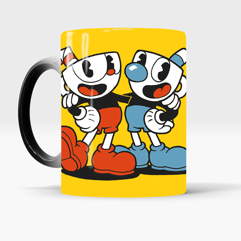 cuphead茶杯创意个性陶瓷马克变色喝水杯子可爱马克杯