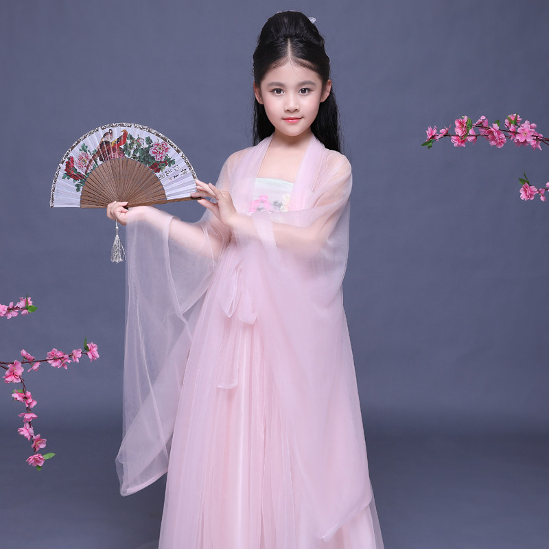 儿童古装女超仙仙女服白浅同款公主贵妃装摄影写真cos古筝演出服