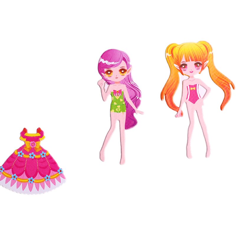 立体海绵泡泡玩具大号双层女孩卡通公主换装贴纸贴纸