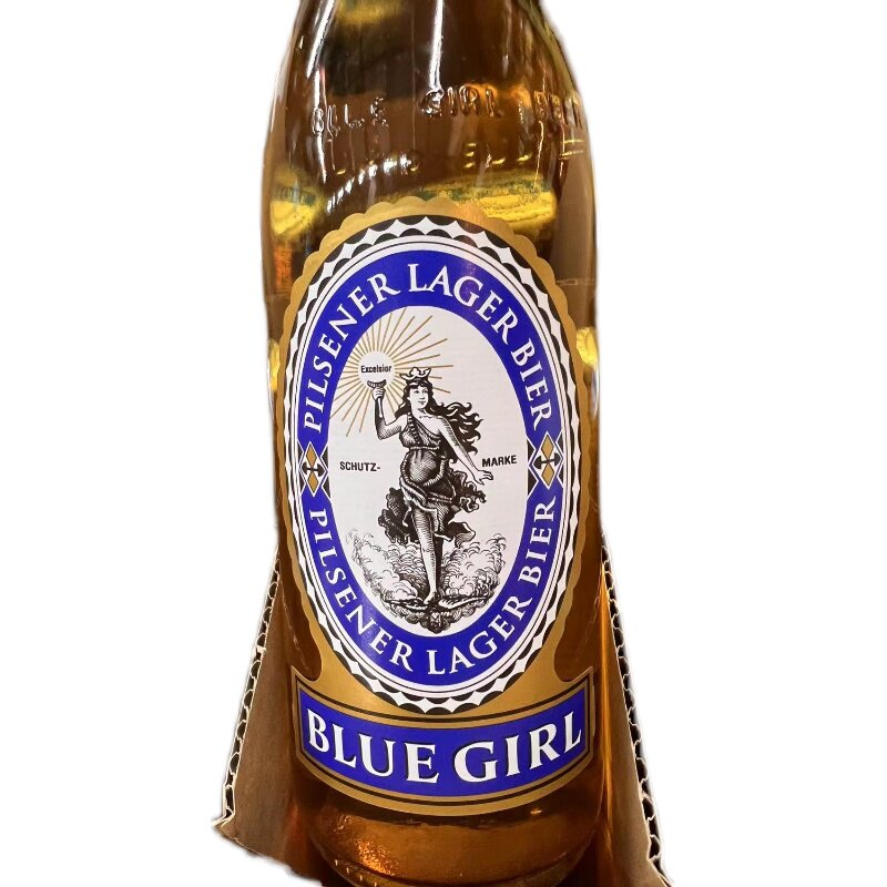 蓝妹啤酒国产bluegirl黄啤整箱拉格瓶装640ml12瓶啤酒