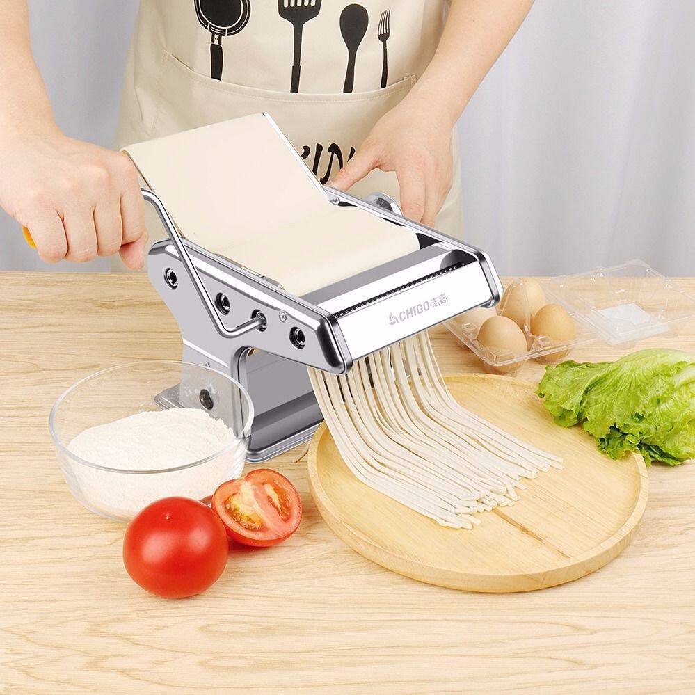 志高面条机家用压面机手动小型多功能不锈钢擀面机切面机饺子皮机