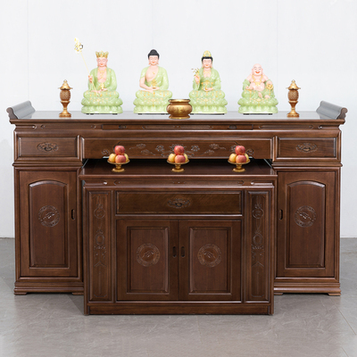 供神桌家用供台香案桌佛台供佛柜新中式财神爷供桌实木佛龛供神台