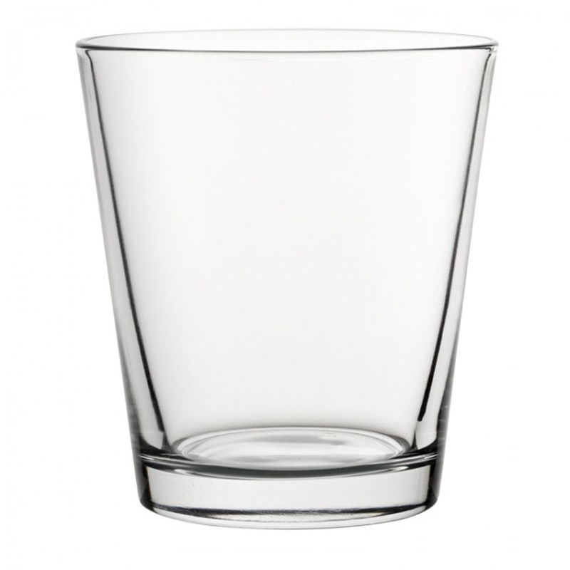 简约水杯v型茶奶啤酒洋酒威士忌宽口矮玻璃杯进口雪慕莲餐厅杯