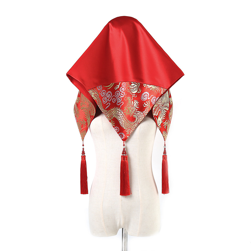 妮子原创高档新款新娘头纱中式古典婚礼刺绣头纱